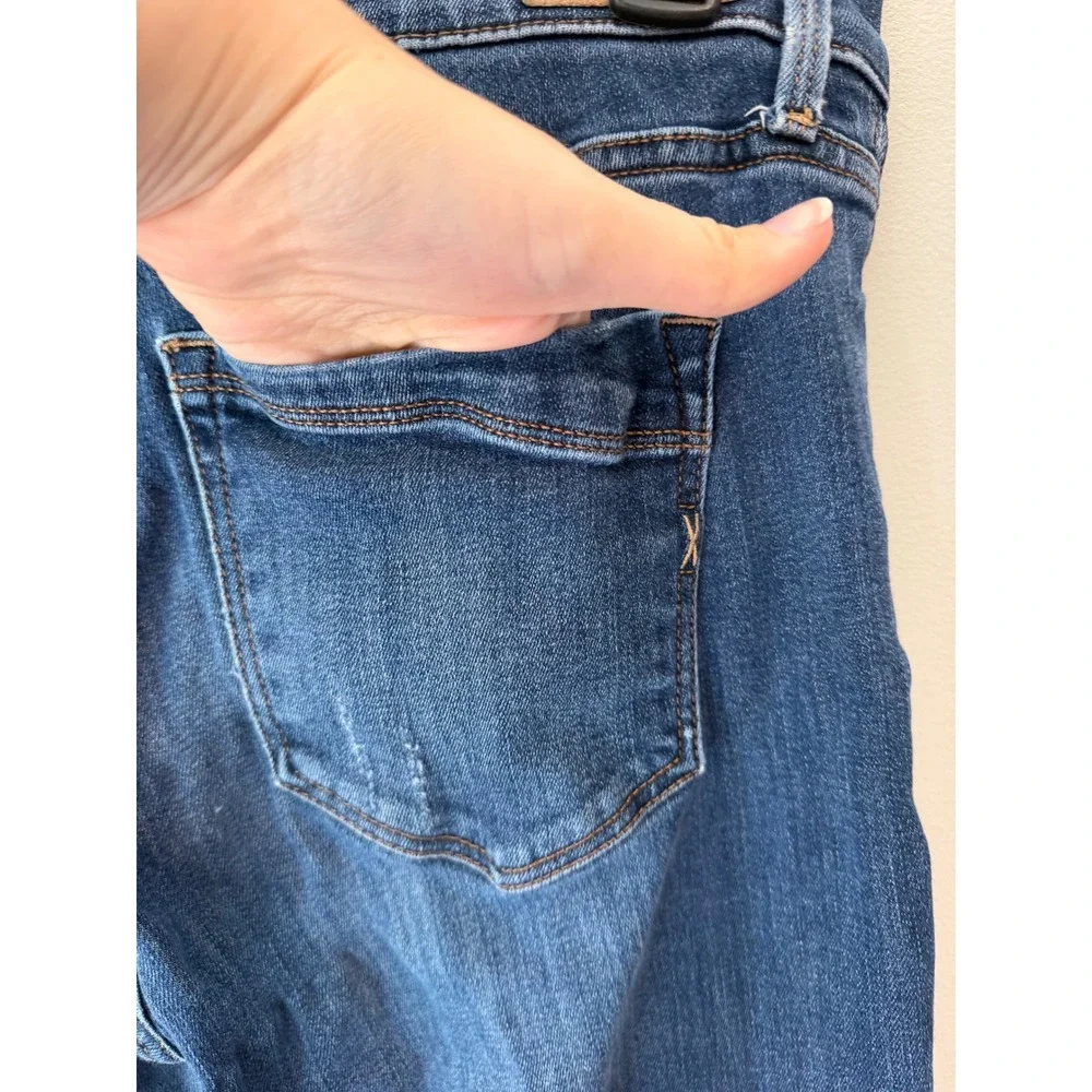 Express Barely Boot Mid Rise Jeans Medium Wash Blue Denim Women Size 8R